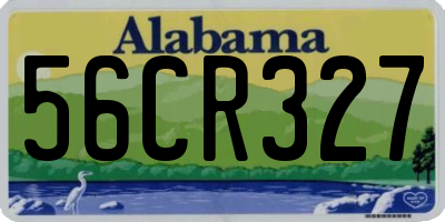 AL license plate 56CR327