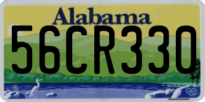 AL license plate 56CR330