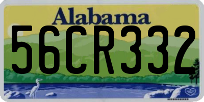 AL license plate 56CR332