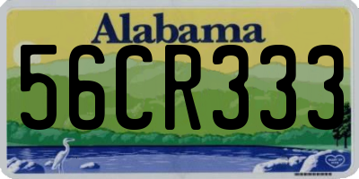 AL license plate 56CR333