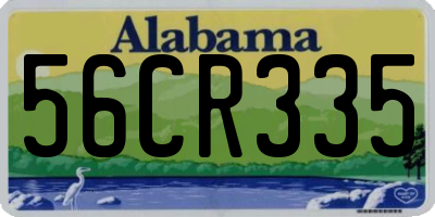 AL license plate 56CR335