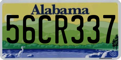 AL license plate 56CR337