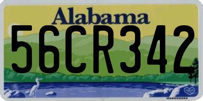 AL license plate 56CR342