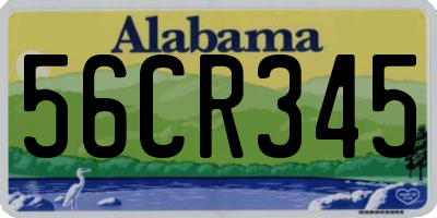 AL license plate 56CR345