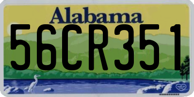 AL license plate 56CR351