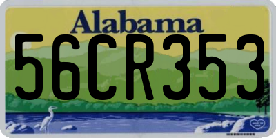AL license plate 56CR353