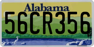 AL license plate 56CR356