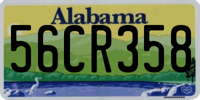 AL license plate 56CR358
