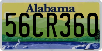 AL license plate 56CR360
