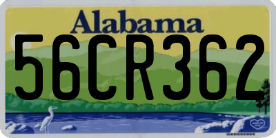 AL license plate 56CR362