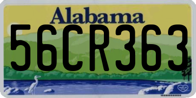 AL license plate 56CR363
