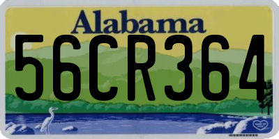 AL license plate 56CR364