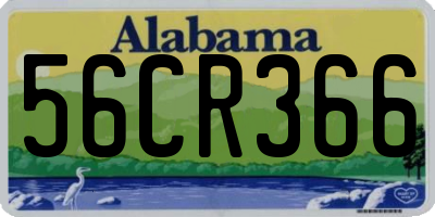 AL license plate 56CR366