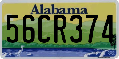 AL license plate 56CR374