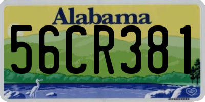 AL license plate 56CR381