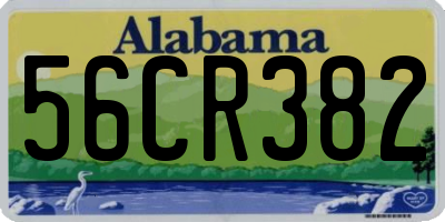 AL license plate 56CR382