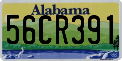 AL license plate 56CR391