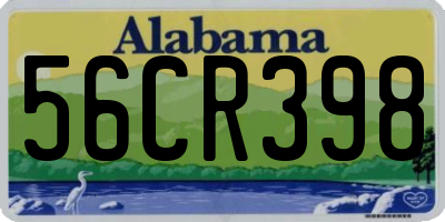 AL license plate 56CR398