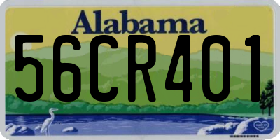 AL license plate 56CR401