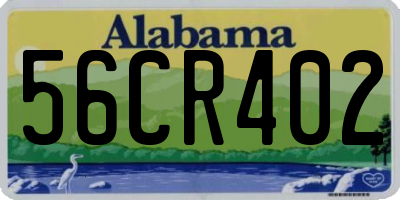 AL license plate 56CR402
