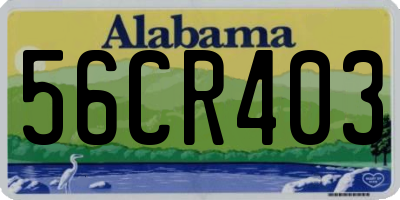 AL license plate 56CR403