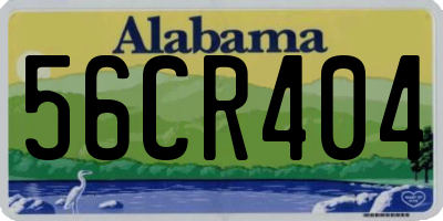 AL license plate 56CR404