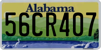 AL license plate 56CR407