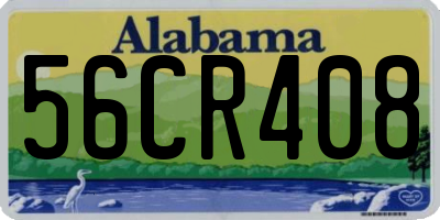 AL license plate 56CR408