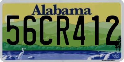 AL license plate 56CR412