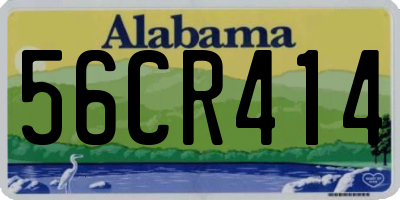 AL license plate 56CR414