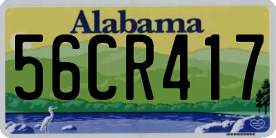 AL license plate 56CR417