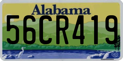 AL license plate 56CR419