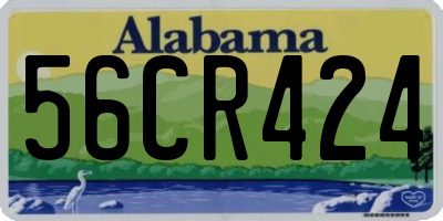 AL license plate 56CR424