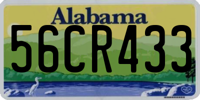 AL license plate 56CR433