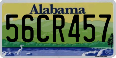 AL license plate 56CR457
