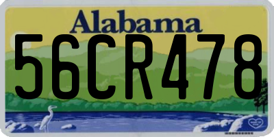 AL license plate 56CR478