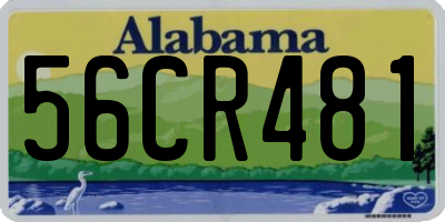 AL license plate 56CR481