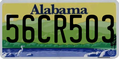 AL license plate 56CR503