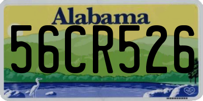 AL license plate 56CR526