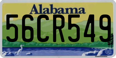 AL license plate 56CR549