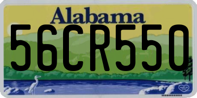 AL license plate 56CR550