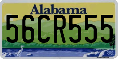 AL license plate 56CR555