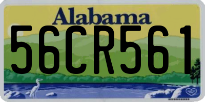 AL license plate 56CR561