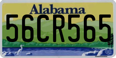 AL license plate 56CR565
