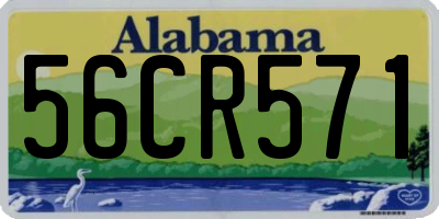AL license plate 56CR571