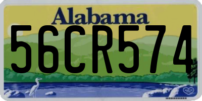 AL license plate 56CR574