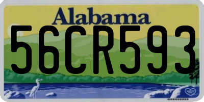 AL license plate 56CR593