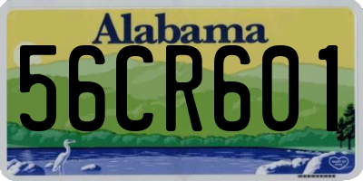 AL license plate 56CR601