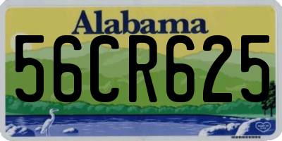 AL license plate 56CR625