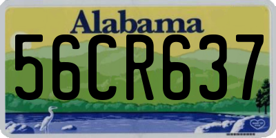 AL license plate 56CR637